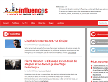 Tablet Screenshot of lesinfluences.fr